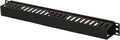 NavePoint 1U Plastic Rack Mount Horizontal Cable Manager - Clean Cable
