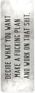 Motivational Quote Marble Yoga Mat Non Slip Thick Kids Eco Friendly