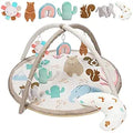 Baby Gym and Infant Play Mat with Velvet Tummy Pillow - Stage-Based