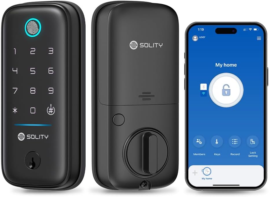 GT5BK Smart Lock by SOLITY: Keyless Entry & Security