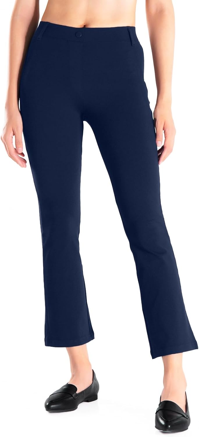 Yogipace Women's Flare Cropped Yoga Dress Pants for All Sizes