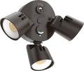 HomeGuard 3-Light LED Outdoor Flood Lights - Dusk to Dawn Security