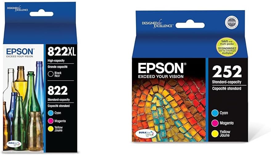 Epson 822 DURABrite Ultra Ink Cartridge Combo Pack for Quality Prints