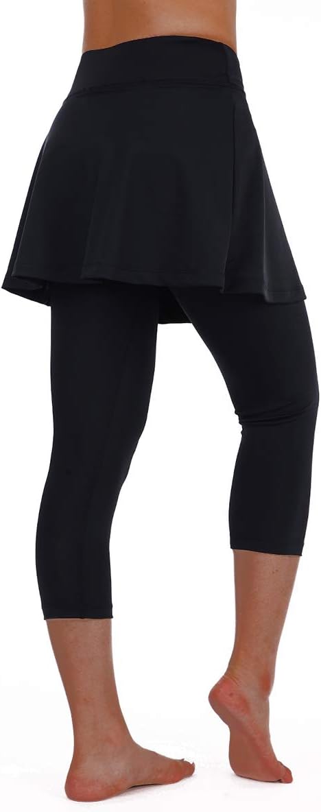 ANIVIVO Women Tennis Skirted Leggings with Pockets for Activewear