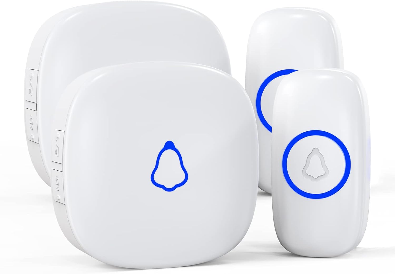 SECRUI Wireless Doorbell Set: 2 Buttons, 2 Receivers, 1000ft Range