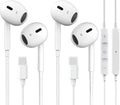 iPhone Wired Earbuds 2-Pack - Noise Reduction with Mic & Remote
