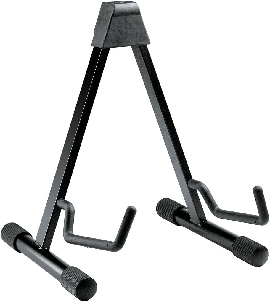 Sturdy Guitar Stand | Adjustable & Portable | Fits Acoustic Guitars | Black