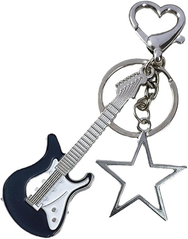 Punk Bass Guitar Keychain - Music Lover Essential