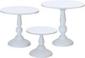 Set of 3 White Cake Stands - Elegant Multi-Size Dessert Display