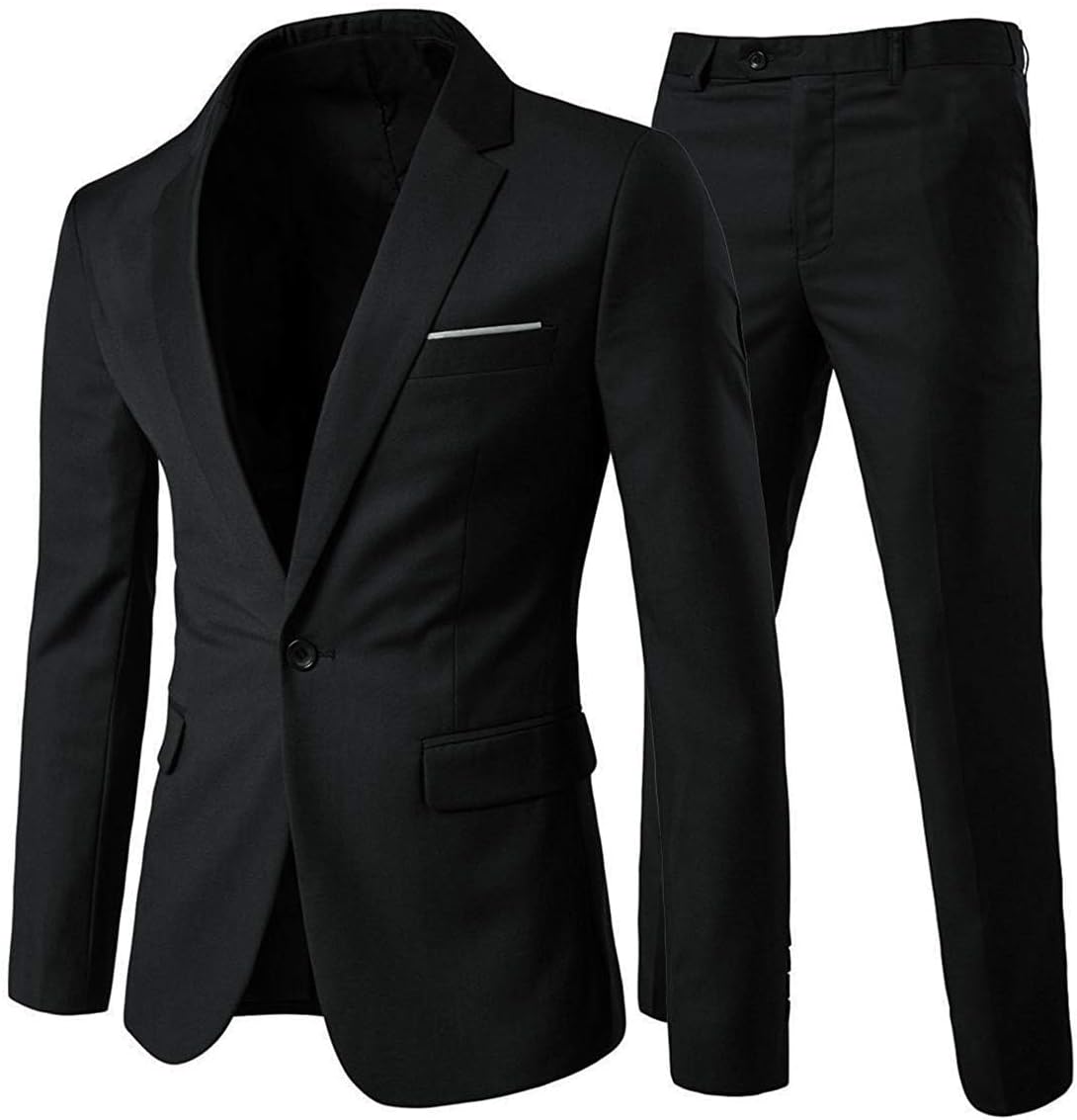 Cloudstyle Men's 2-Piece Slim Fit Dress Suit Jacket & Pants Set
