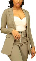 PINSV Women Casual Blazer Long Sleeve Work Business Suit Jacket