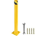 Safety Bollard 42 in 4.5 in OD Yellow Powder Coat - Durable Barrier