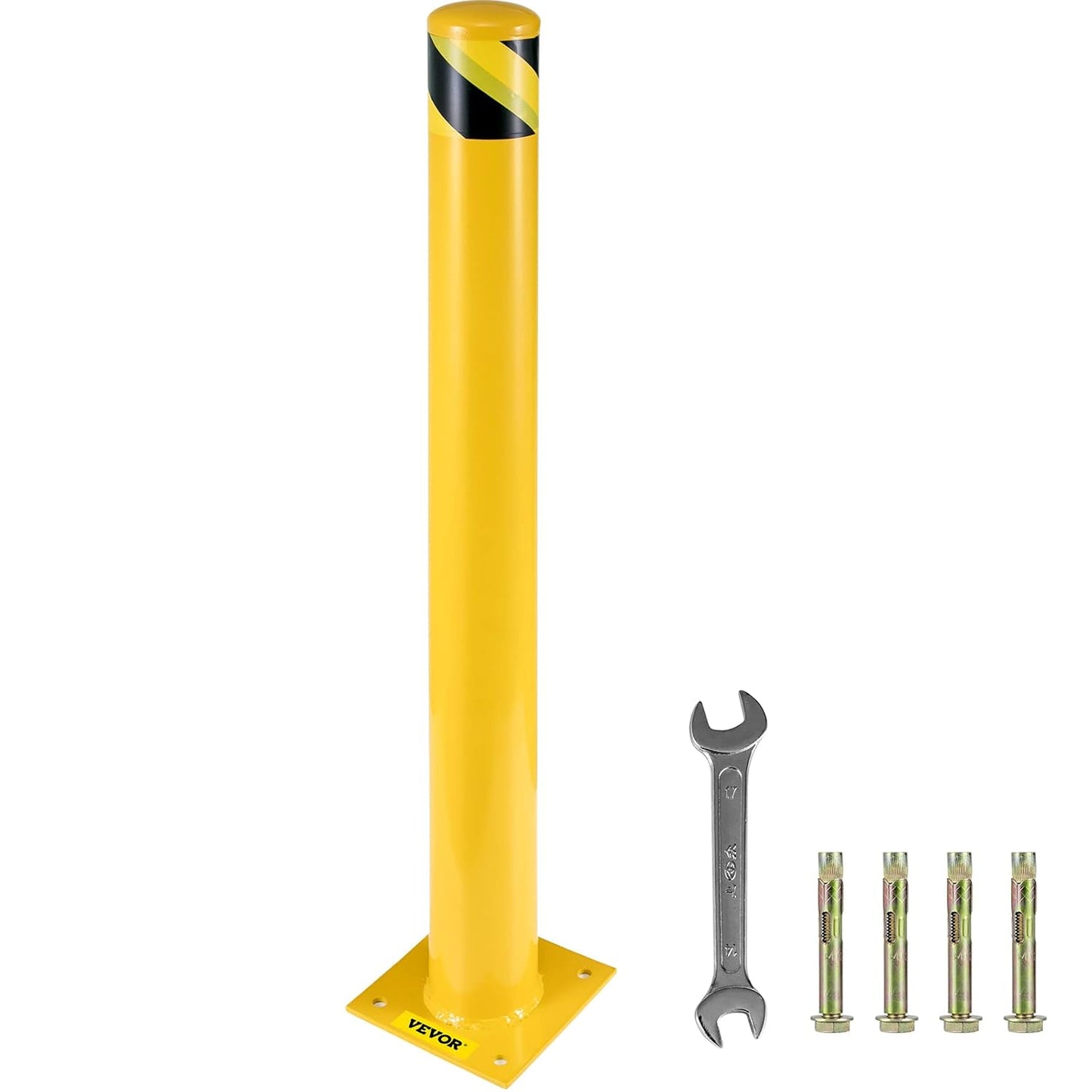 BestEquip Safety Bollard 42 in Durable Steel Barrier for Traffic