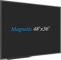 Magnetic Chalkboard 48 x 36 in Black Frame - Durable Office Board