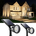 Outdoor Solar Spot Lights 2 Pack - Focused Warm White Uplights