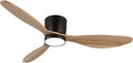 reiga 52ft Natural Wood Ceiling Fan with Light and Remote - Quiet DC