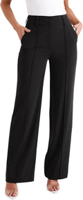 High Waisted Work Pants Wide Leg Dressy Trousers - Classic Office