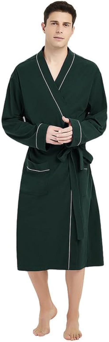 Lightweight Cotton Robe for Men - Soft and Comfortable Bathrobe