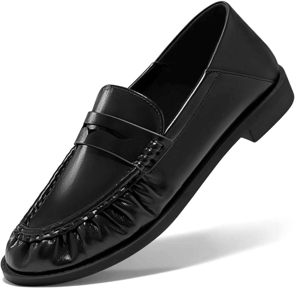 Coutgo Penny Loafers for Women: Comfortable Slip-On Shoes