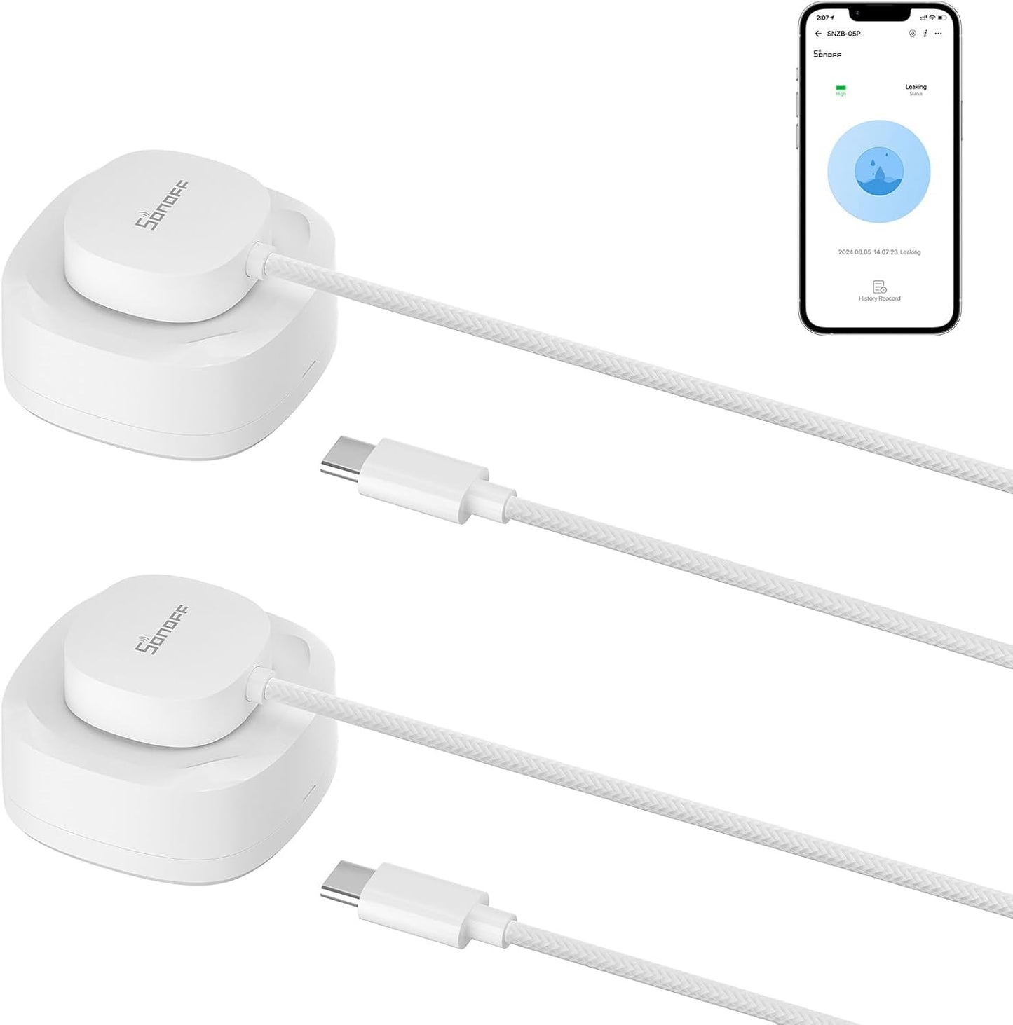 SONOFF SNZB-05P Zigbee Water Leak Sensor for Smart Homes