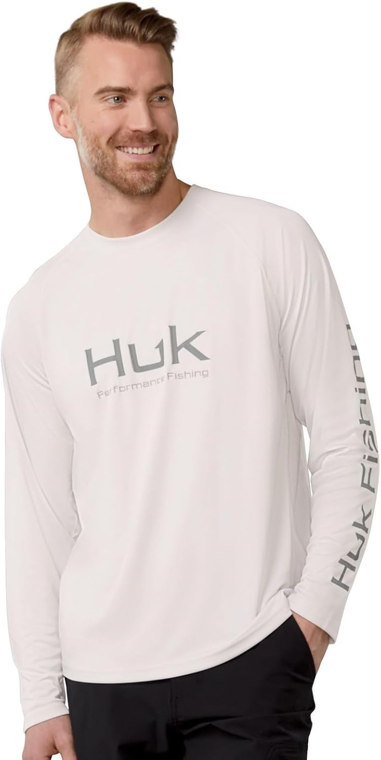 HUK Men's Pursuit Vented Long Sleeve Fishing Shirt for Comfort