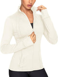 Women Athletic Jacket Slim Fit Full Zip Lycra - Pocketed Running Coat