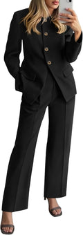 BTFBM Two Piece Set for Women: Stylish Blazer and Pants Suit