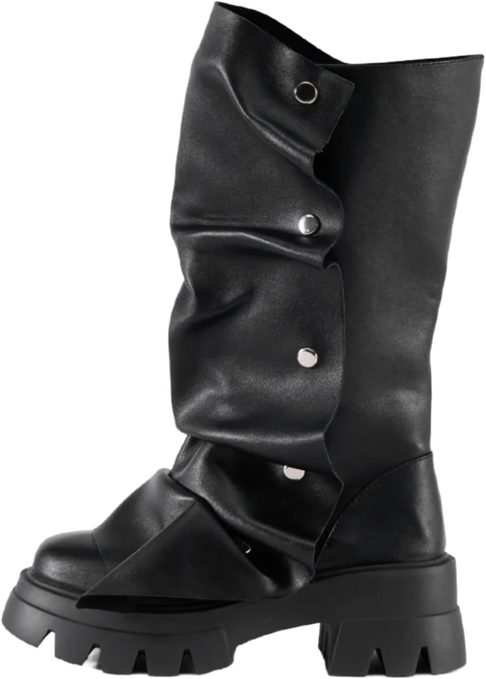 Platform Slouchy Fold Over Boots for Stylish Western Looks