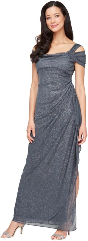 Elegant Long Cold Shoulder Mother of The Bride Dress for All Sizes