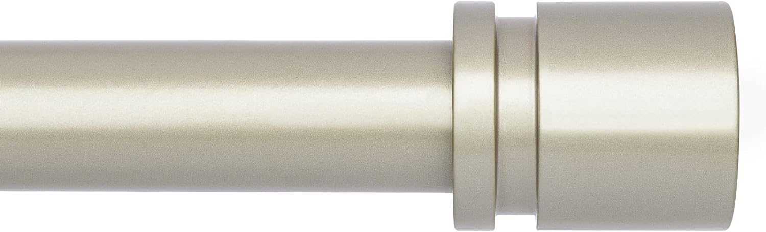 Adjustable Window Curtain Rod 16-60 Inches | Brushed Nickel Finish