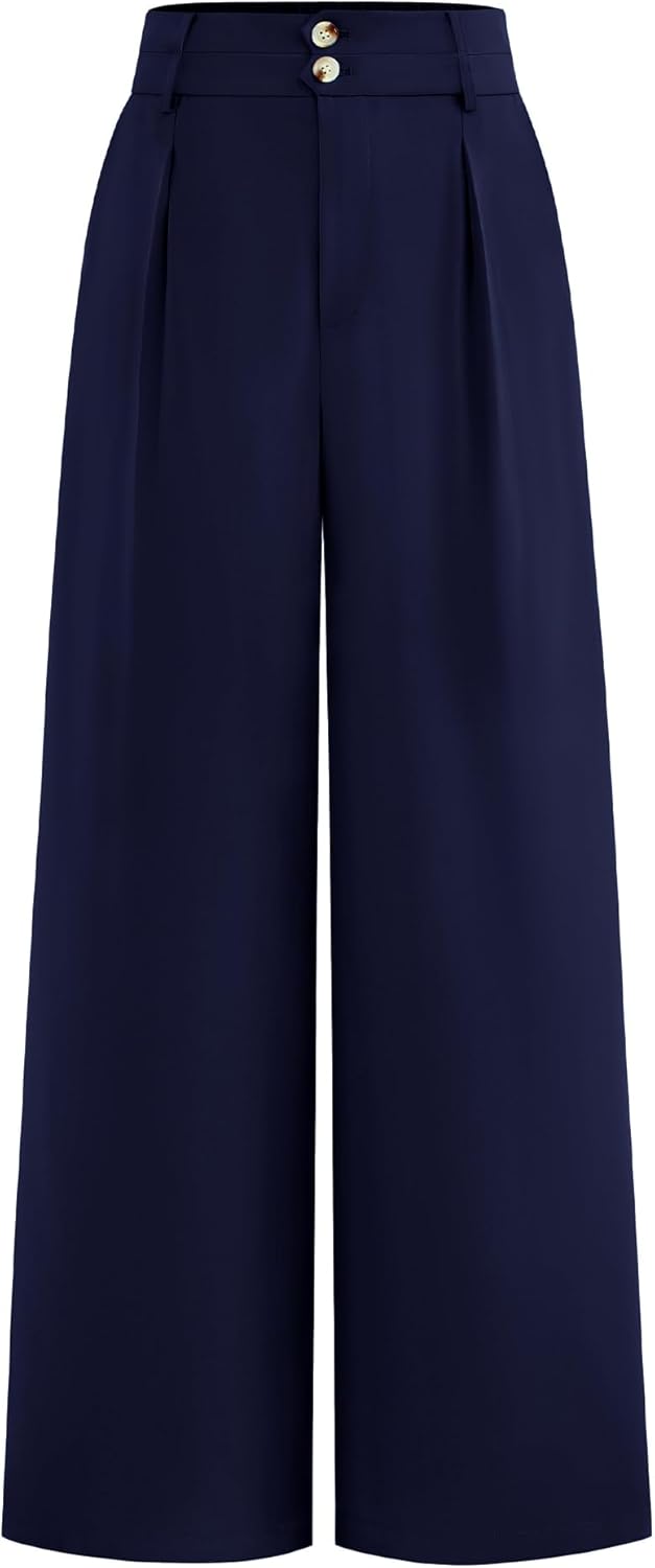 BTFBM Women Wide Leg Dress Pants for Business Casual Style