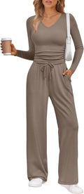 Women's 2 Piece Lounge Set - Soft Rayon Stretch Sweatsuit