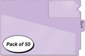 Center Tab Vinyl Outguides Letter Size Lavender 50/Box