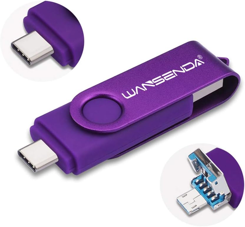 3-in-1 128GB USB Flash Drive for Android & More!