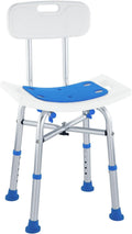 Shower Chair for Inside Shower - Adjustable Height Bath Seat with Back