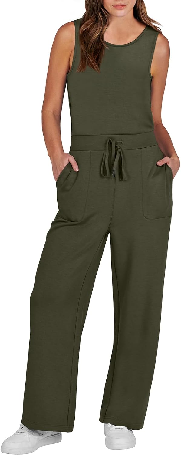 Thick Casual Jumpsuit for Women - Stylish Wide Leg Romper