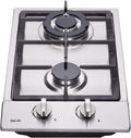 12 Inch Gas Cooktop With Dual Fuel Sealed 2 Burners - Compact