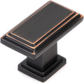 Oil Rubbed Bronze Cabinet Knobs 30 Pack - Durable Rectangular Pulls