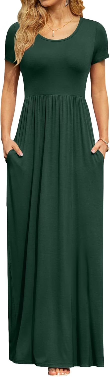 DB MOON Womens Summer Maxi Dresses with Pockets for All Occasions