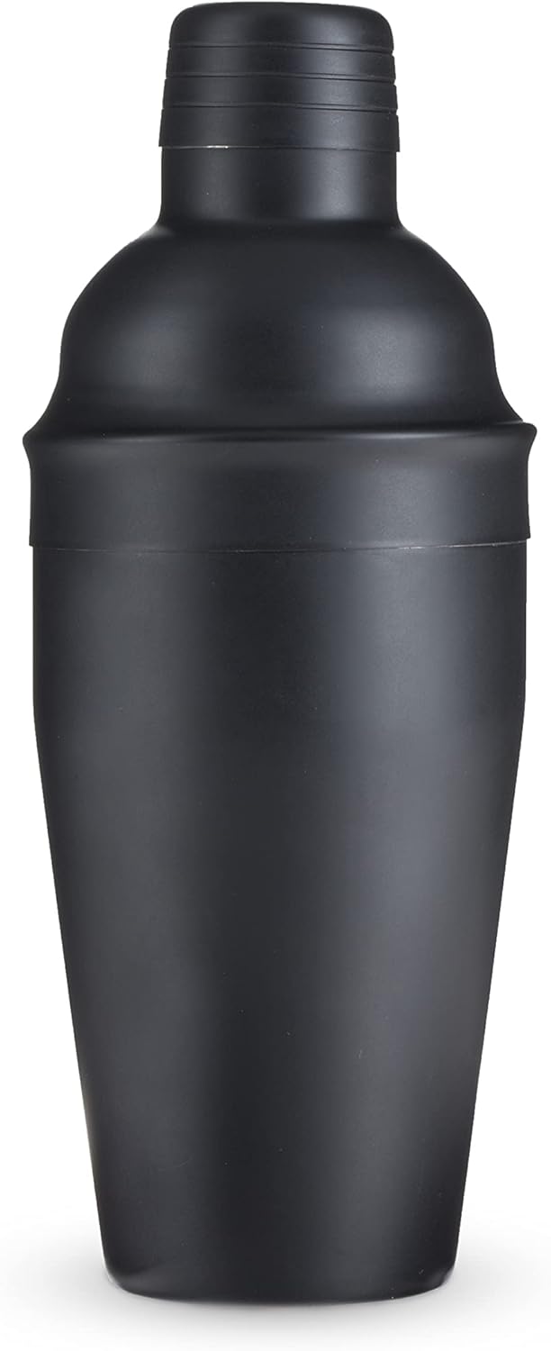 Matte Black Stainless Steel Cocktail Shaker - Shake up Margaritas, Mojitos, Martinis! 