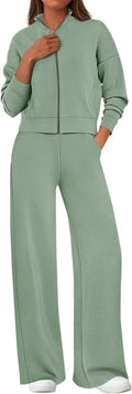 PRETTYGARDEN Women's 2 Piece Sweatsuit Set - Cozy Wide Leg Tracksuit