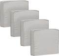 Outdoor Cushion Covers 4 Pack Waterproof Fade Resistant - Light Gray