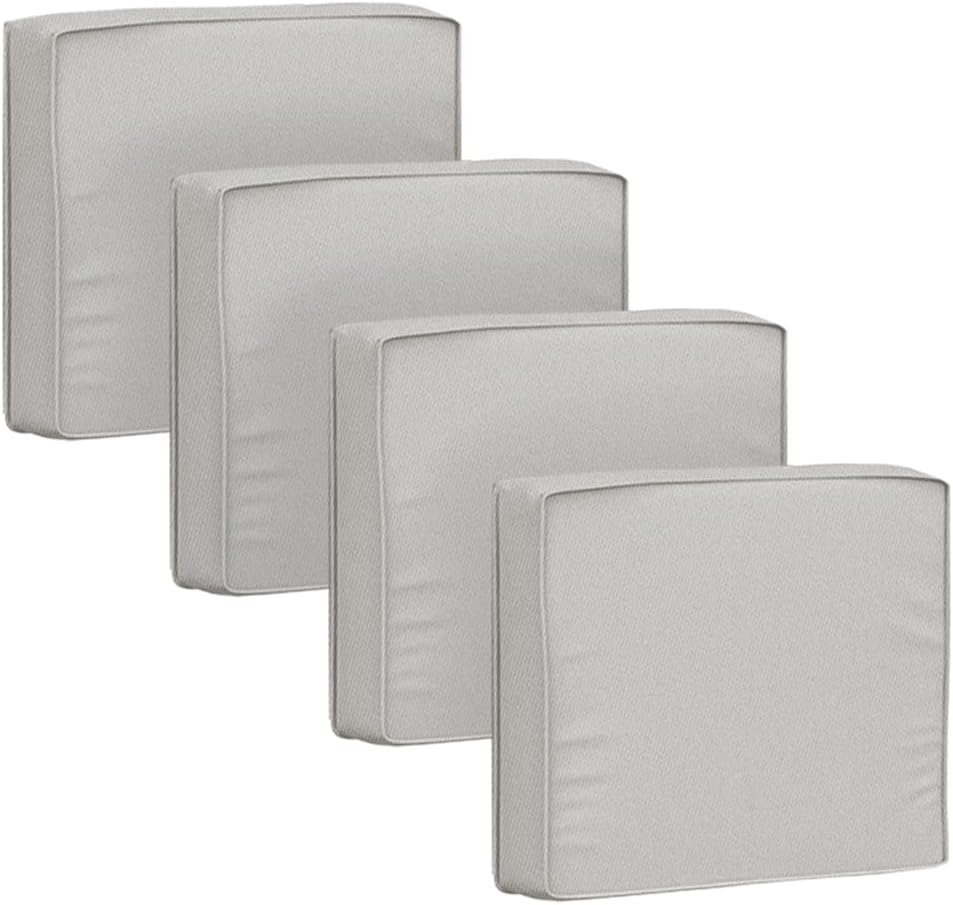 Outdoor Cushion Covers 4 Pack Waterproof & Fade Resistant Zipper