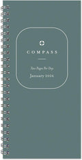 Compass Planner Refill Two Pages Per Day Pocket Slim 2026 - Portable