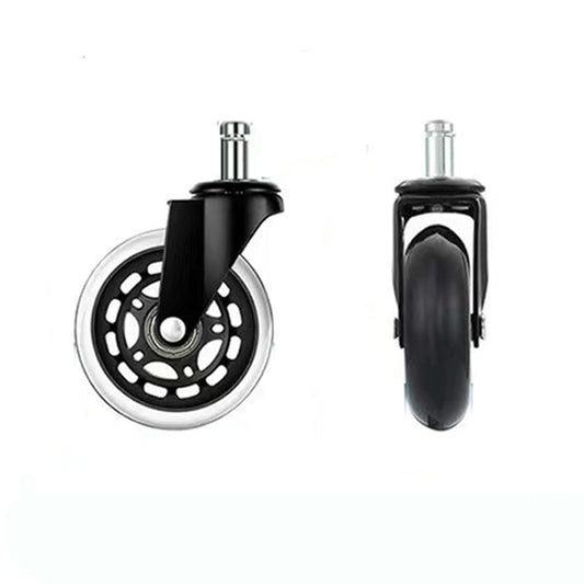 Smooth Roll on Any Surface: 3 Rubber Chair Casters, Set of 5