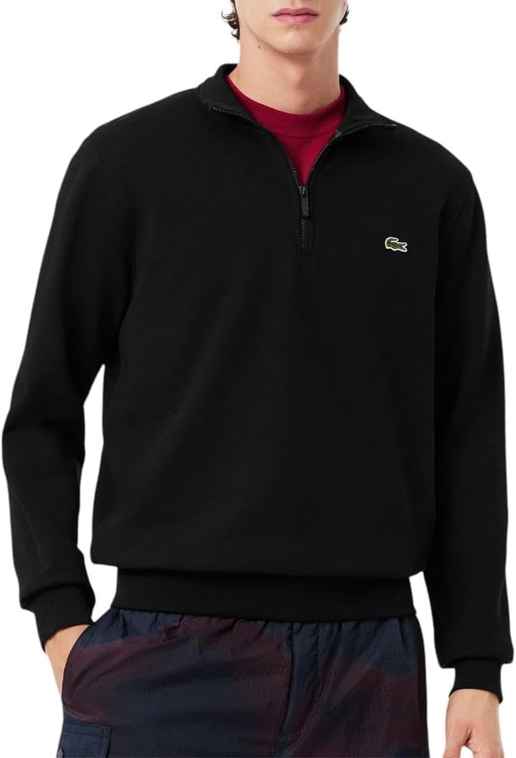 Lacoste Men's Core Collection Zip Up Mock Neck Sweatshirt Review