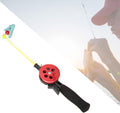 Diydeg Mini 2pcs Fishing Pole 13.3in Kids Fishing Rod - Compact Ice