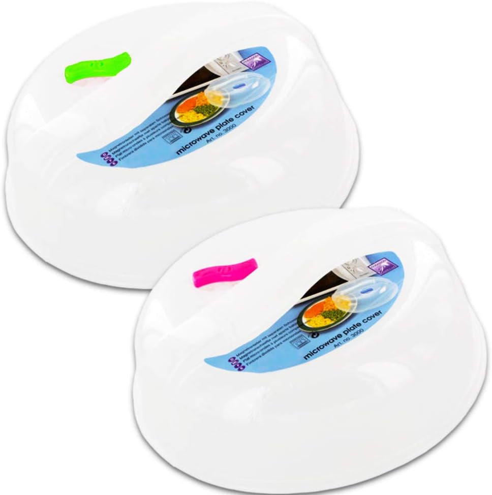 Steam & Protect: Microwave Plate Cover 2 Pack