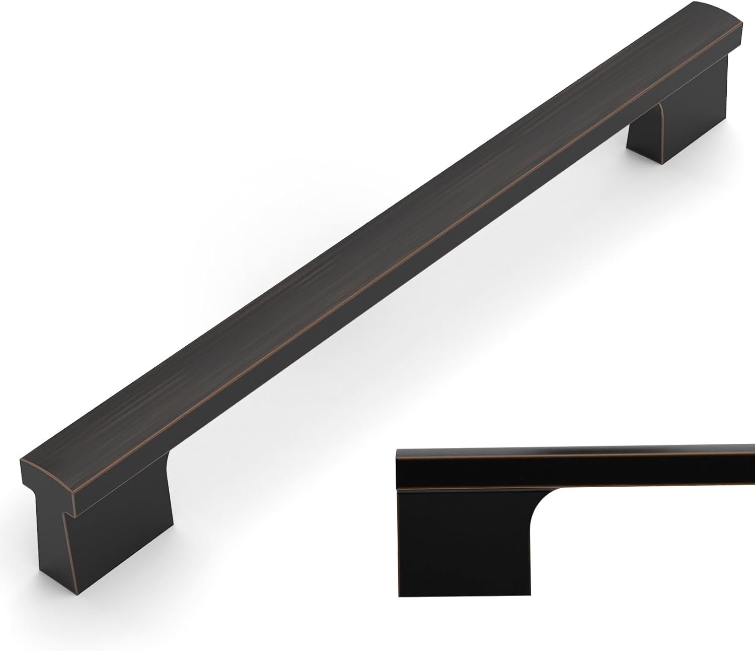 Amerdeco 10 Pack Oil Rubbed Bronze Cabinet Pulls for Kitchen