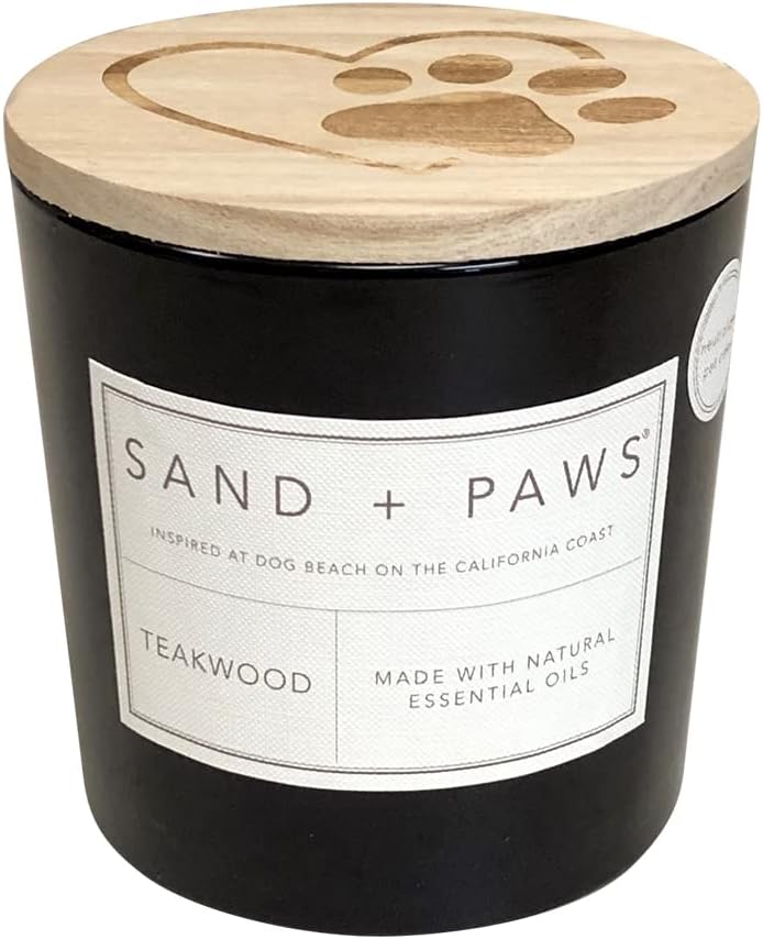 Scented Candle for Pet Odor Elimination - Teakwood 21 oz